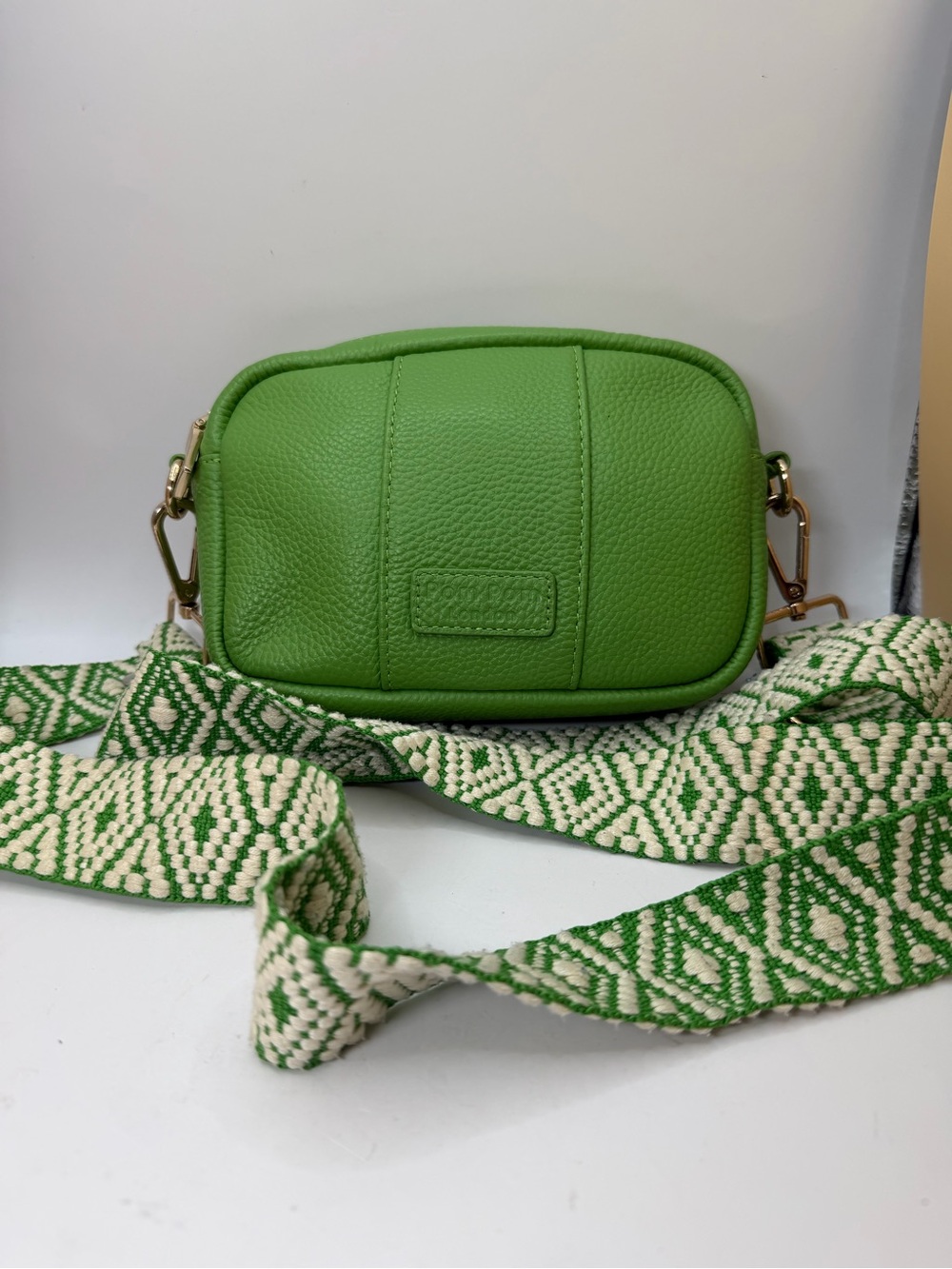 Pom Pom London City Mini Crossbody Bag in Frog Green